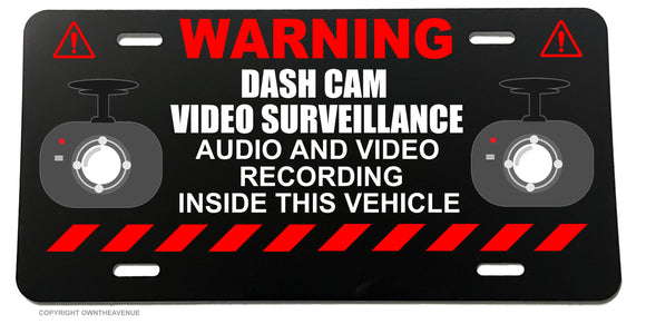 Notice Dashcam Ride Ridesharing Sharing Safety Caution License Plate Cover V03