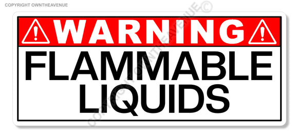 Warning Danger Flammable Liquids Safety Sign Vinyl Sticker Decal 4