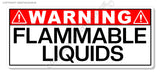Warning Danger Flammable Liquids Safety Sign Vinyl Sticker Decal 4" - OwnTheAvenue