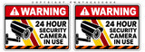2 Pack / Set Security Camera CCTV Video Recording Safety Vinyl Sticker Decals