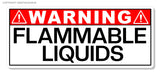Warning Danger Flammable Liquids Safety Sign Vinyl Sticker Decal 4" - OwnTheAvenue