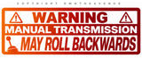 x2 Warning Manual Transmission Bumper Sticker Synth Wave Style - Decal Stick Shift Car JDM Funny 5" - OwnTheAvenue