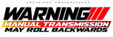 Warning Manual Transmission Bumper White Sticker Decal Stick Shift Car JDM 7" - OwnTheAvenue