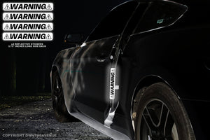 4Pcs Reflective Open Warning Stickers For Car Door Safety Visibility