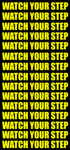 Watch Your Step 15 Safety Sign Vinyl Sticker Decal Pack Lot Yellow 6" Each