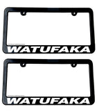 x2 Watufaka License Plate Frame Black HI Hawaii aloha mahalo - OwnTheAvenue