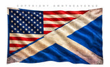 x2 Scotland Scottish USA American Flag Rustic Style Model V01 Vinyl Sticker Decals