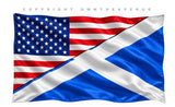 x2 Scotland Scottish USA American Flag Model V01 Vinyl Sticker Decals 4"