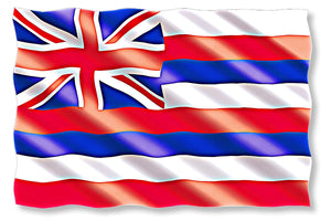 Hawaii HI State Flag Wavy Car Truck Window Bumper Laptop Cooler Sticker Decal 4"