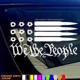 We The People 2nd Amendment 2A Bullet Flag Vinyl Sticker Decal 5" - OwnTheAvenue