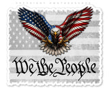 x2 We The People USA American Flag Bald Eagle Subdued Sticker Decals 4.5" - OwnTheAvenue
