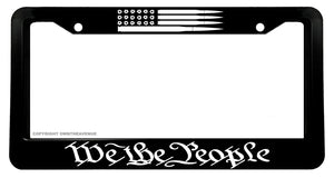 We The People 2nd Amendment 2A Bullet Flag License Plate Frame