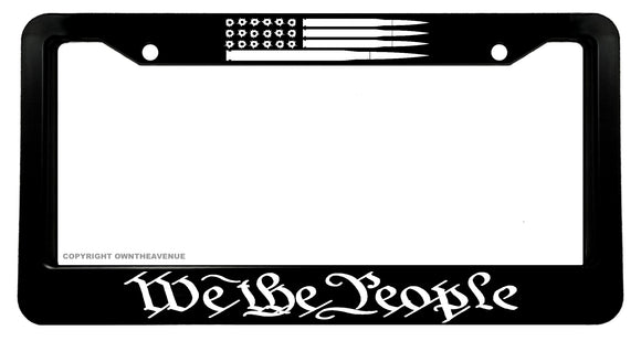 We The People 2nd Amendment 2A Bullet Flag License Plate Frame