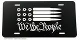 We The People 2nd Amendment 2A Bullet Flag Auto License Plate