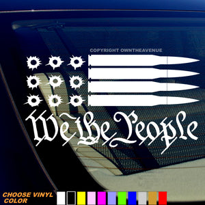 We The People 2nd Amendment 2A Bullet Flag Vinyl Sticker Decal 5" - OwnTheAvenue