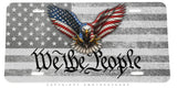 We The People USA American Flag Bald Eagle Metal License Plate - OwnTheAvenue