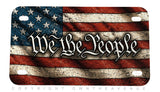 We The People USA American Grunge Flag Motorcycle Metal License Plate - OwnTheAvenue