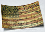 We The People American Flag Vintage Grunge Style Iron On Patch - OwnTheAvenue