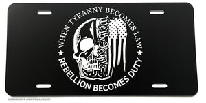 We The People USA American Distressed Flag Skull Auto License Plate