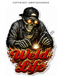 Weld Life Welding Fabricator Sticker Decals 3.5" Model A