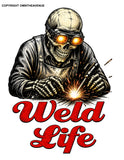 2Pcs Weld Life Welding Fabricator Viny Sticker Decals 3.5"