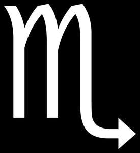 Scorpio Zodiac Sign Logo Car Astrological Astrology Sticker Decal 4" White Vinyl - OwnTheAvenue