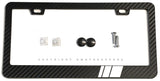 White Sport Stripe Model V001 Carbon Fiber License Plate Frame - OwnTheAvenue