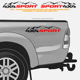 x2 4X4 Sport Graphic Mountain Side Body Car Off Road Truck Vinyl Decal Sticker