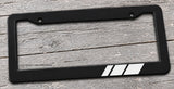 White Sport Racing Stripe Drifting Model V001A Black License Plate Frame - OwnTheAvenue