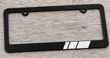 White Sport Racing Stripe Drifting Slim Style Black License Plate Frame - OwnTheAvenue