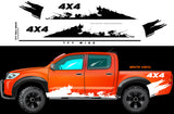 2pcs Car Splash Decal 4X4 Off Road Graphics Vinyl Stickers Truck Body Decoration