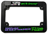 Why So Serious Joker Funny Humor Model 2 Motorcycle License Plate Frame - OwnTheAvenue