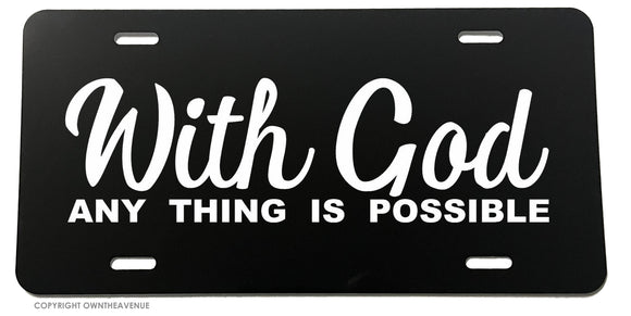 With God Christian Religious Religion Jesus Car Truck License Plate Cover - OwnTheAvenue