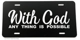 With God Christian Religious Religion Jesus Car Truck License Plate Cover - OwnTheAvenue