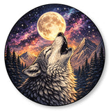 Howling Wolf Moon Stars Galaxy Nature Vinyl Sticker Decal 3.5" - OwnTheAvenue
