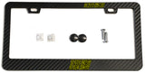 Yellow Topographic Topography Sport Stripe Carbon Fiber License Plate Frame