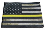 USA American Yellow Vintage Style Flag Support Dispatchers Iron On Patch - OwnTheAvenue