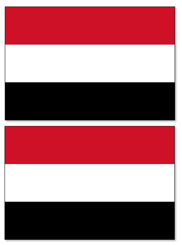 2Pcs Yemen World Country Flags Vinyl Sticker Decals 4