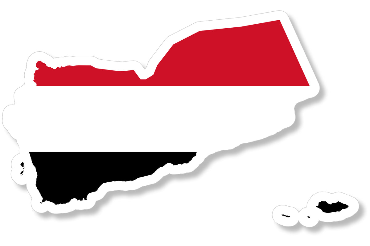 Yemen World Country Flag Map Vinyl Sticker Decal 4