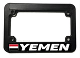 Yemen World Country Flag Motorcycle License Plate Frame - OwnTheAvenue