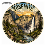 2 Pack - Yosemite Souvenir Car Truck Bumper Laptop Vinyl Sticker Decals 4"