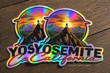 x2 Yosemite Souvenir Car Truck Bumper Holographic Model V01 Sticker Decals