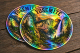 x2 Yosemite Souvenir Car Truck Bumper Laptop Holographic Sticker Decals 4"