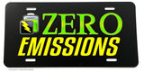 Zero Emissions Electric Car Vehicle EV Battery Funny License Plate Cover - OwnTheAvenue