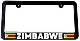 Zimbabwe World Country Flag V01 Black License Plate Frame - OwnTheAvenue