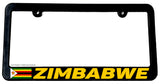 Zimbabwe World Country Flag Slim Style Black License Plate Frame - OwnTheAvenue