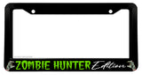 Zombie Hunter Zombies Funny Joke Gag Prank License Plate Frame V03 - OwnTheAvenue