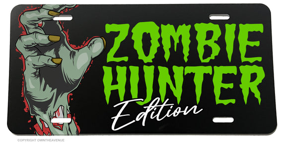 Zombie Hunter Zombies Funny Joke Gag Prank License Plate Cover V05 - OwnTheAvenue
