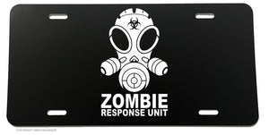 Zombie Response Unit Funny Joke Gag Zombies License Plate Cover Model-038 - OwnTheAvenue
