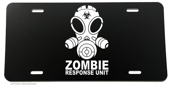 Zombie Response Unit Funny Joke Gag Zombies License Plate Cover Model-038 - OwnTheAvenue